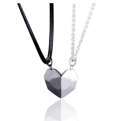 Cheky - Creative Magnet Necklace Love Heart Broken Men And Women