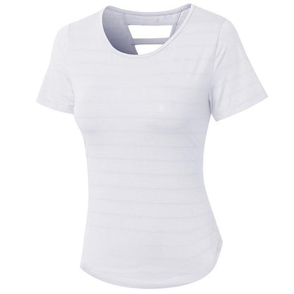 Cheky - Women's Loose Yoga Clothes With Short Sleeves