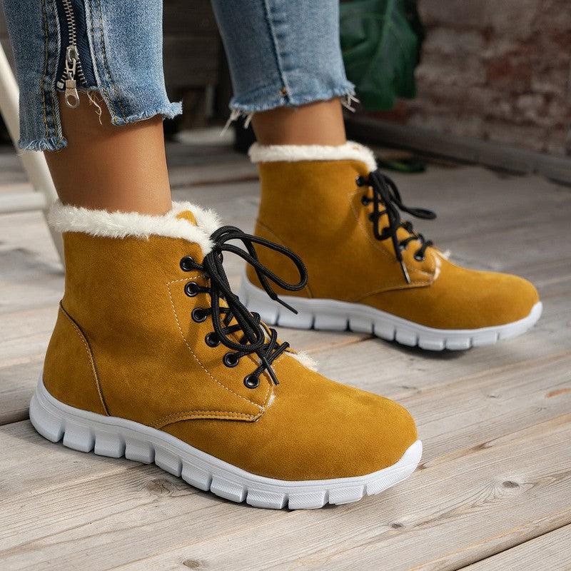 Cheky - Plus Size Flat Plush Thick Fashion Women's Boots