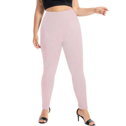 Cheky - Plus Size Leggings For Women Modal Cotton Stretch Elastic Solid Sheer Femme Legin Mujer Pants