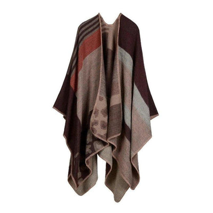 Cheky - Elegant Large Plaid Cashmere Scarf