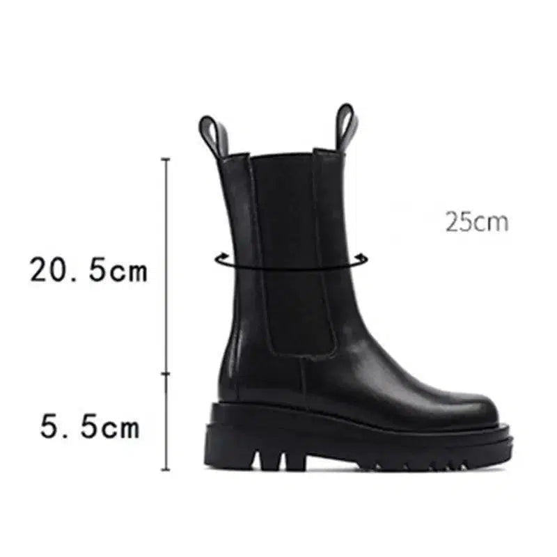 Cheky - Fashion thick-soled smoke tube boots women