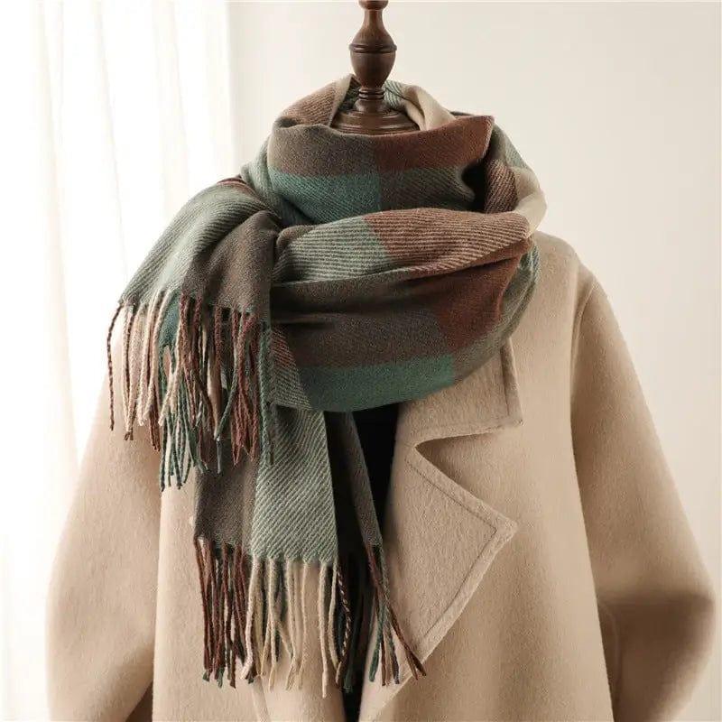 Cheky - Men's And Women's Thickened Warm Plaid Scarves