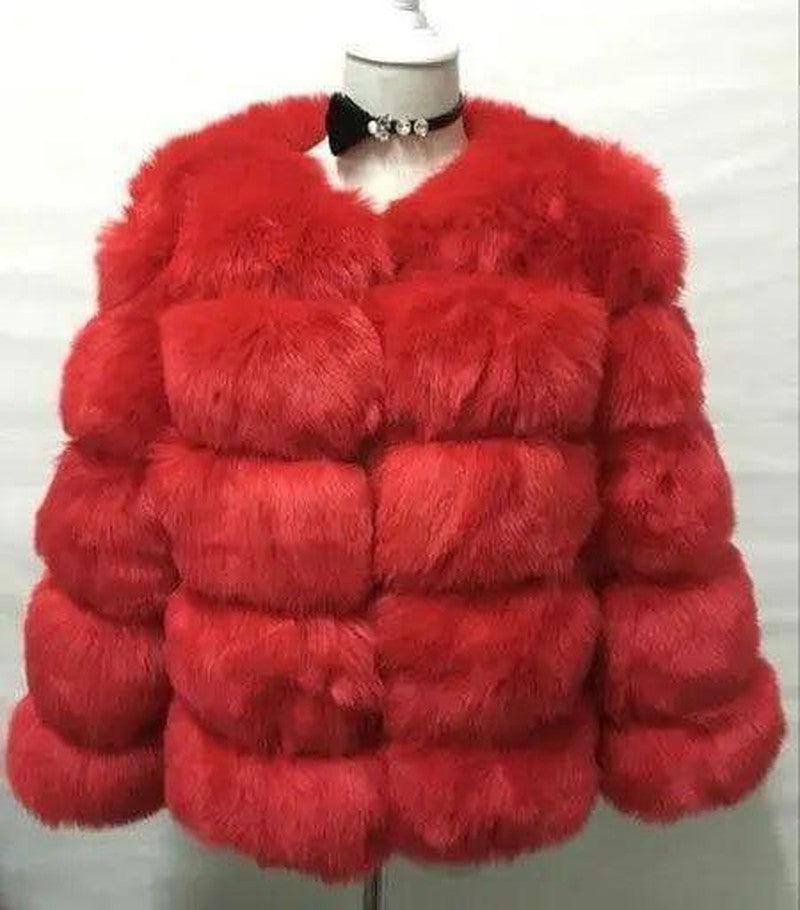 Cheky - S-3XL Mink Coats Women Winter New Fashion FAUX Fur Coat