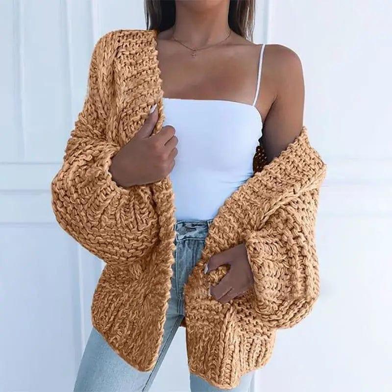 Cheky - Thick sweater cardigan