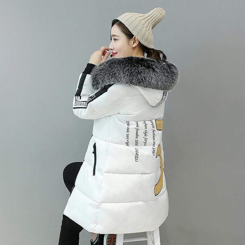 Cheky - Winter new women's cotton suit Korean Slim long section down